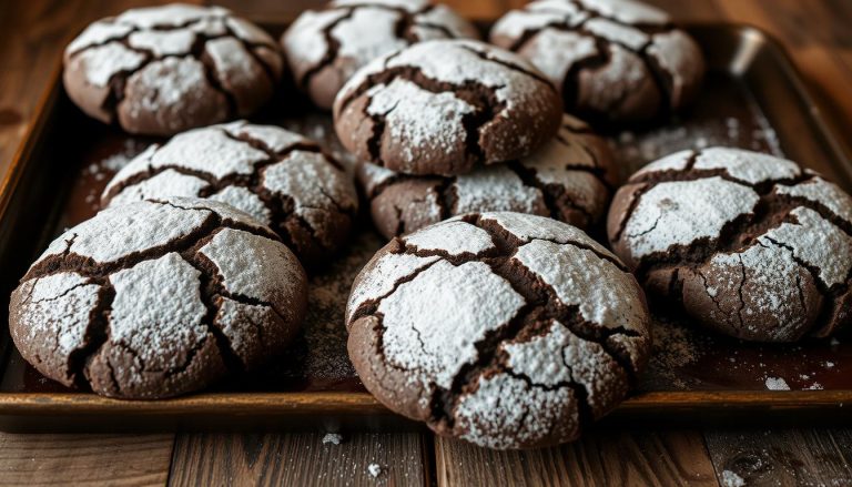 Double Chocolate Crinkle Cookies